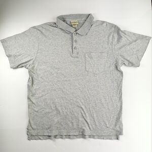 L.L. Bean Heather Gray Polo Shirt Everyday Casual Essential M